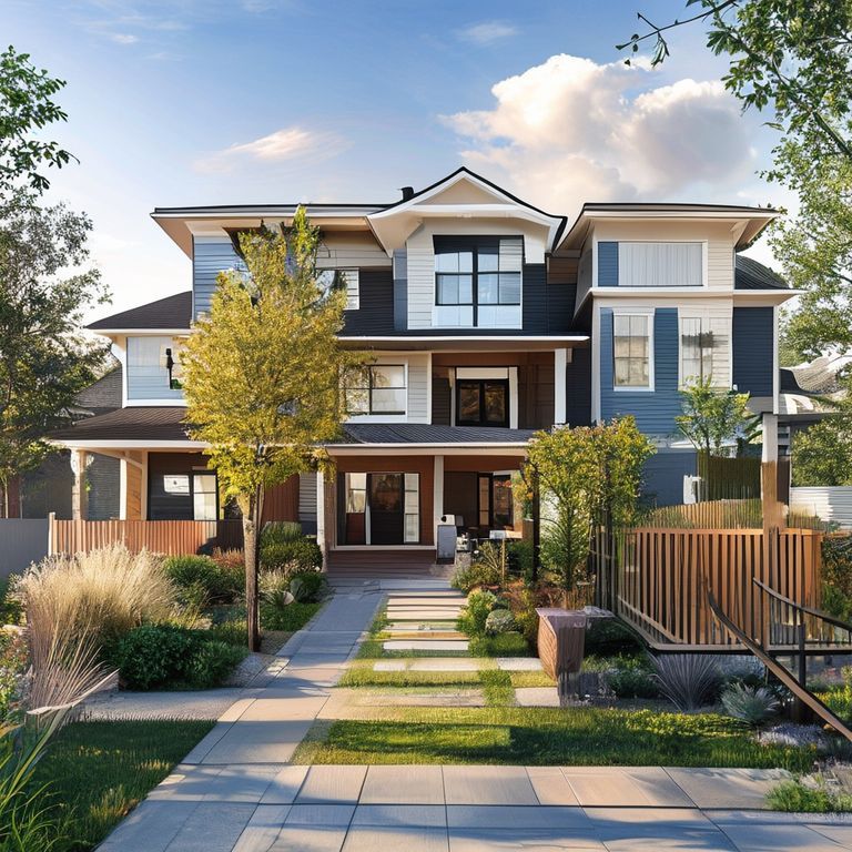 Modern Perth cityscape, showcasing freshly painted new homes against a clear sky, symbolizing professional urban property maintenance in a clean, sleek, and photorealistic style, perfectly suited for a featured image.