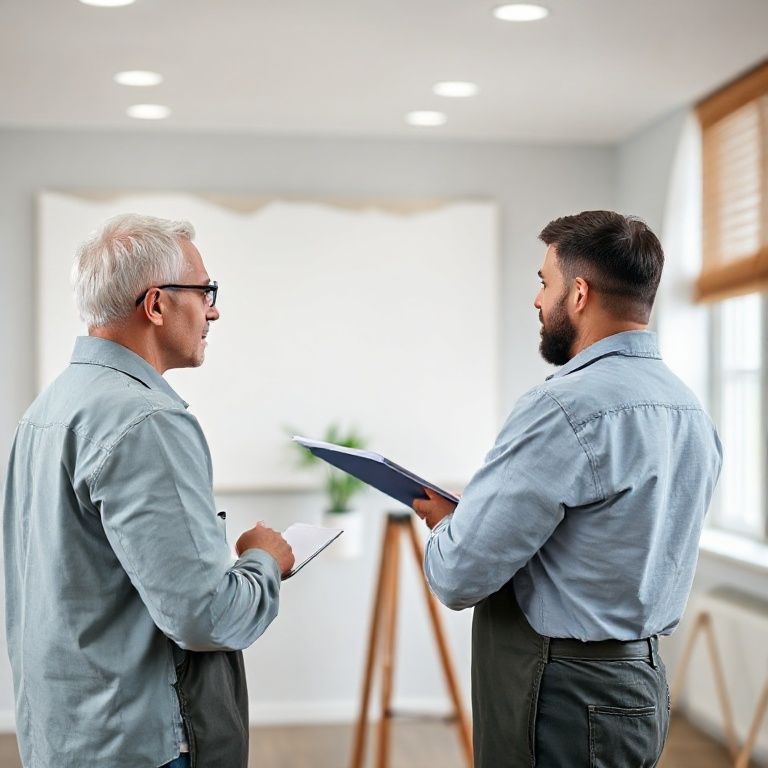 Professional painting restoration: Close-up of a modern, pristine painting, showcasing clear layers and precise details, emphasizing the importance of effective communication in preserving art.