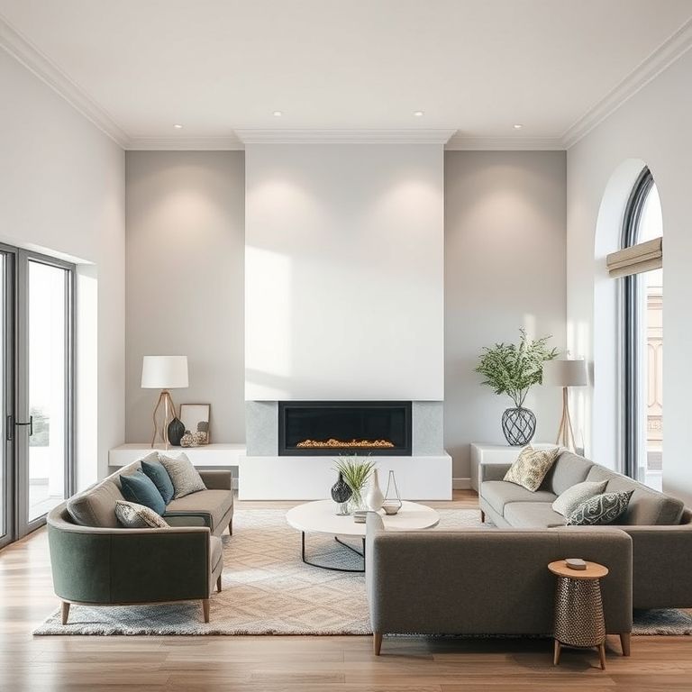 Modern, clean luxury villa with premium paint finish, showcasing a contrast between budget and premium paint quality, perfect for a featured 16:9 aspect ratio image.