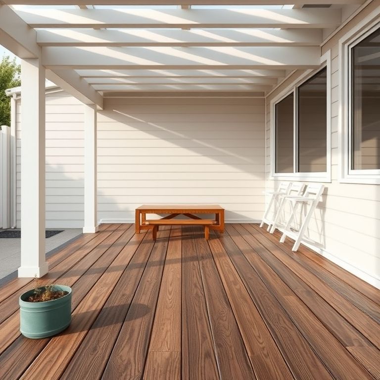 Stunning 16:9 deck with freshly stained timber, ready for Perth's climate.