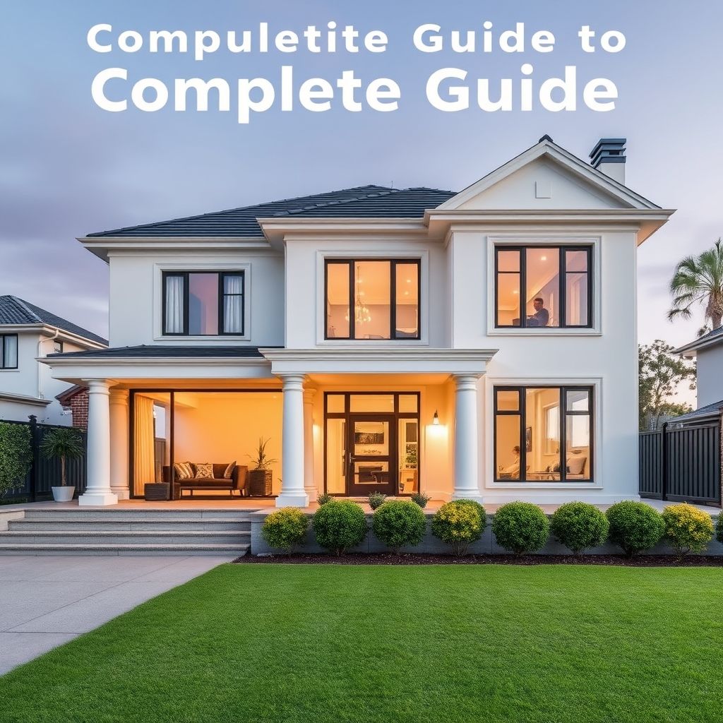 A sleek, modern 16:9 image showcasing a luxurious, six-bedroom Perth mansion, featuring pristine, high-end interiors with premium paint finishes in a contemporary style, ideal for a featured guide on mansion painting services in Perth.
