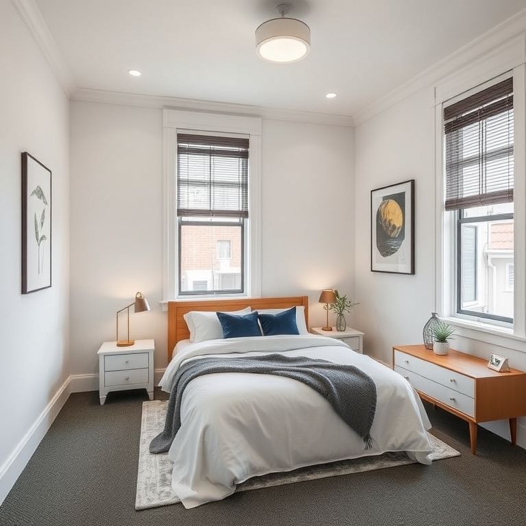 Modern, clean 2-bedroom Perth rental property in a professional setting, showcasing a high-quality quick paint job with a sleek, 16:9 aspect ratio, suitable for featured images.