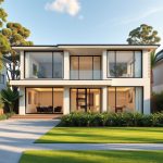 Spacious modern home with four bedrooms and study. Bright, airy interior with neutral color palette and natural light.