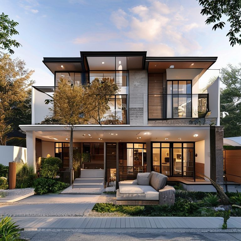Modern, clean two-story duplex in Perth, expertly painted in professional colors, showcasing a sleek, contemporary architectural design, ideal for featuring services of villa painting contractors