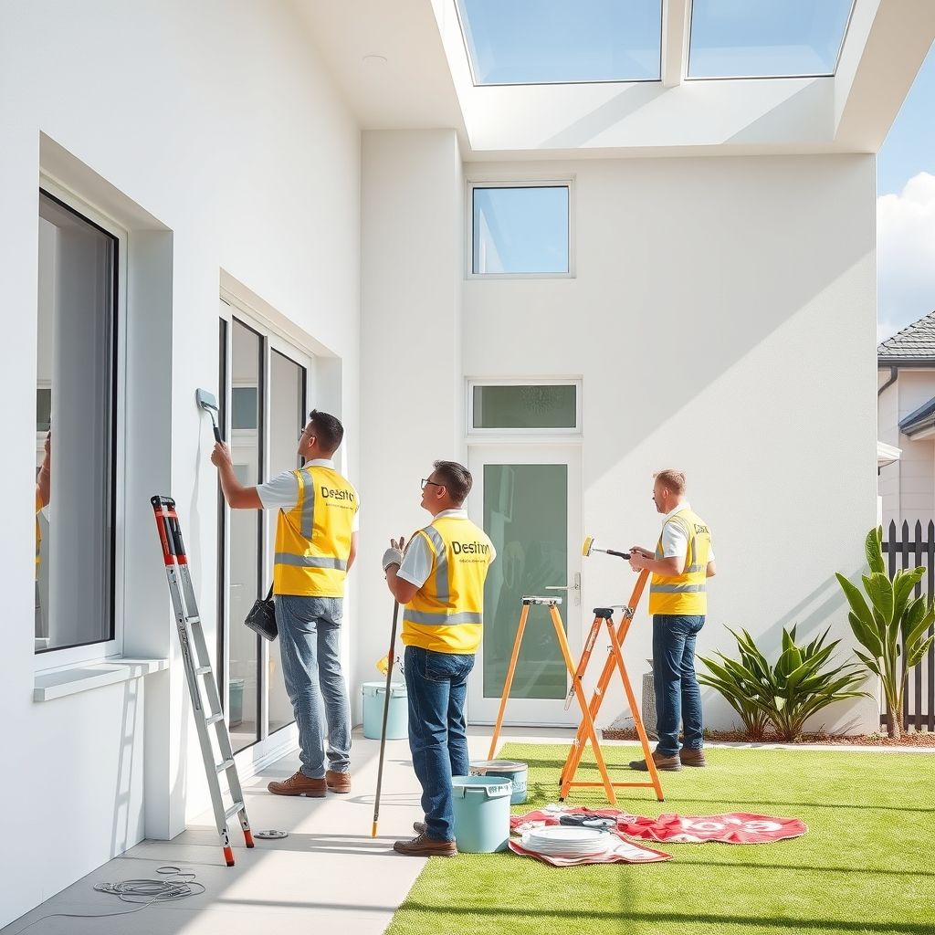 Clean, modern family home with four bedrooms, freshly painted by professional painters in Perth. Bright and inviting interior.