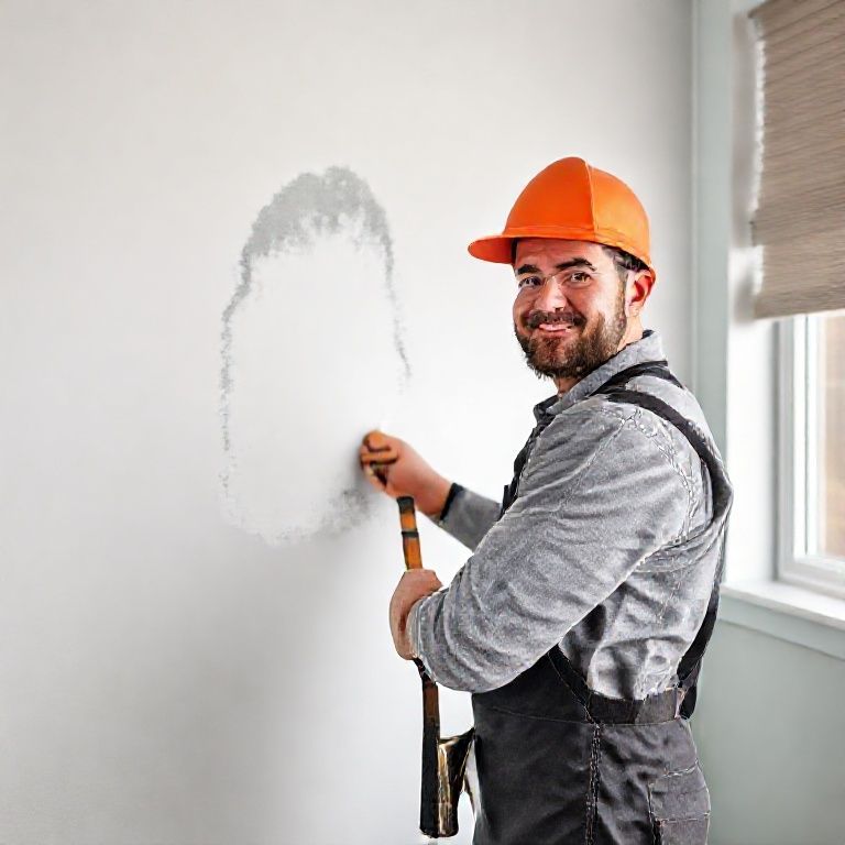 Modern, clean-lined 16:9 image showcases a high-quality photorealistic painting project in Perth, emphasizing professional tools, materials, and a reliable painting contractor's expertise in sealing work.