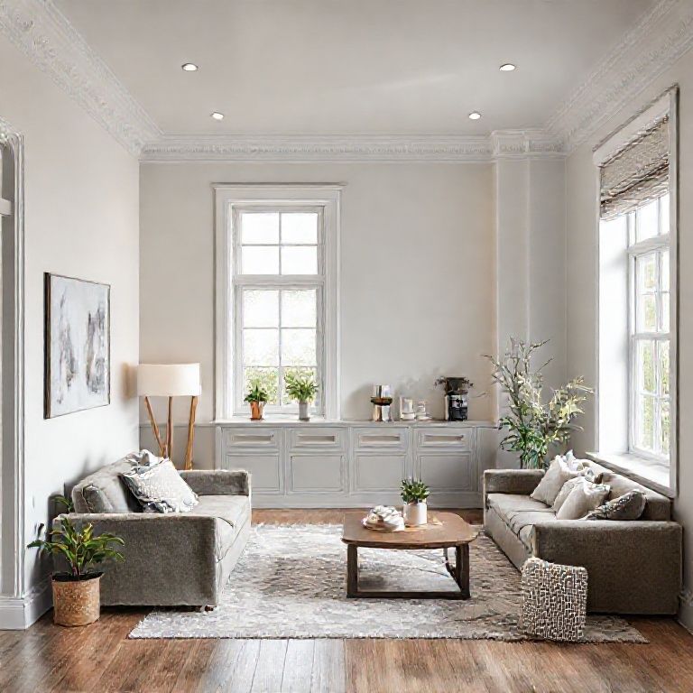 Modern, clean house painting scene showcasing varied hues, emphasizing local knowledge's importance in achieving quality results, 16:9, 1600px x 900px aspect ratio.