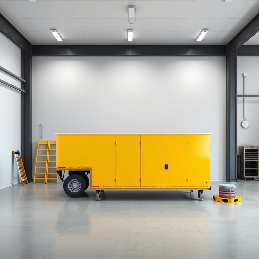 Clean, modern industrial space with a fresh coat of paint.