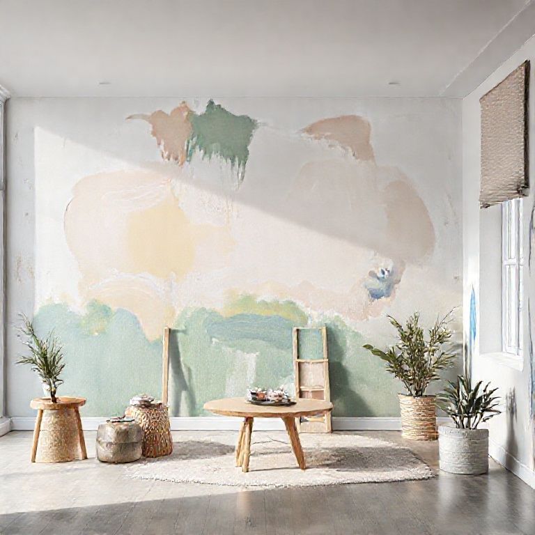 Modern, clean scene comparing water-based and oil-based paints, featuring two side-by-side paint swatches on a sleek, minimalist palette, suitable for a featured 16:9 image about decorating.