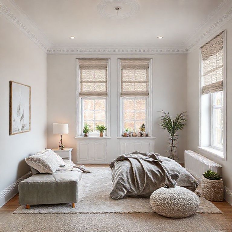 Modern, three-bedroom Perth house in pristine white and sleek neutrals, set against a tranquil sunset sky, perfect for a complete guide on house painting.