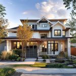 Professional, modern 3-bedroom house in Perth, undergoing paint maintenance, showcasing a clean, high-quality, 16:9 photorealistic image, suitable for investment portfolio and cost estimation of painting services.