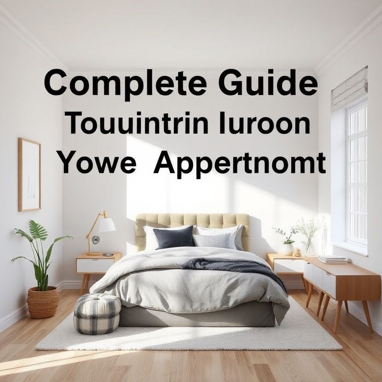 Modern, budget-friendly one-bedroom apartment interior undergoing painting transformation in a clean, professional setting, 16:9 ratio