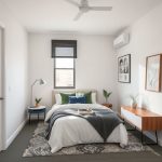 Freshly painted one-bedroom unit with modern, clean aesthetic.