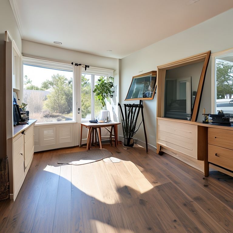 Modern, clean, 16:9 aspect ratio image showcases a professionally prepared home for compliance assurance, featuring a well-lit interior with minimalist decor, ready for professional painters and building inspectors in Perth.
