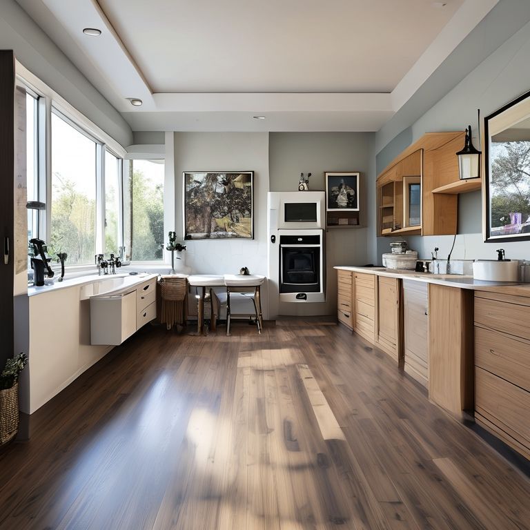 Professional, clean, modern bathroom with waterproof coating, showcasing high-quality, photorealistic house painting in Perth style, ideal for featured imagery, 16:9 aspect ratio.