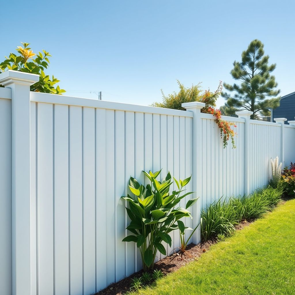Fresh white paint on a modern Perth fence: a clean, eco-friendly look.