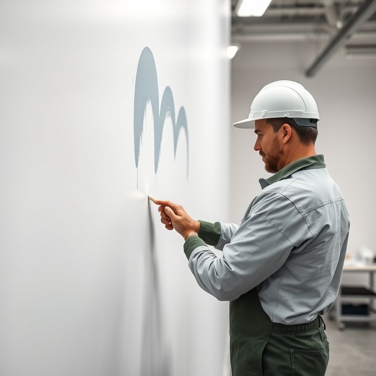 Professional, clean, modern paint application comparison showcasing expert techniques, ideal for Perth technical specifications, 16:9 aspect ratio.