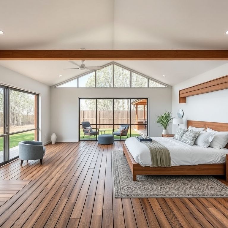 Modern, spacious five-bedroom acreage property with a sleek, contemporary deck, set against a serene Perth landscape, ideal for featured imagery.
