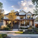 Modern, five-bedroom Perth home exterior, freshly painted in a clean, professional finish, under a clear sky, suitable for featured image, 16:9 aspect ratio.