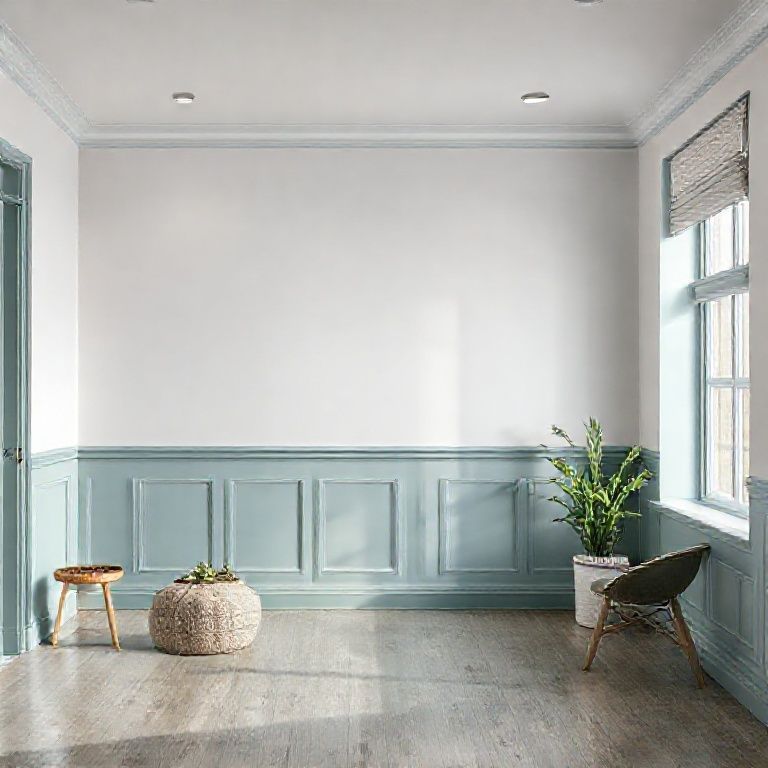 Professional, clean, modern image showcasing eco-friendly paint options in a Perth setting, 16:9 aspect ratio.
