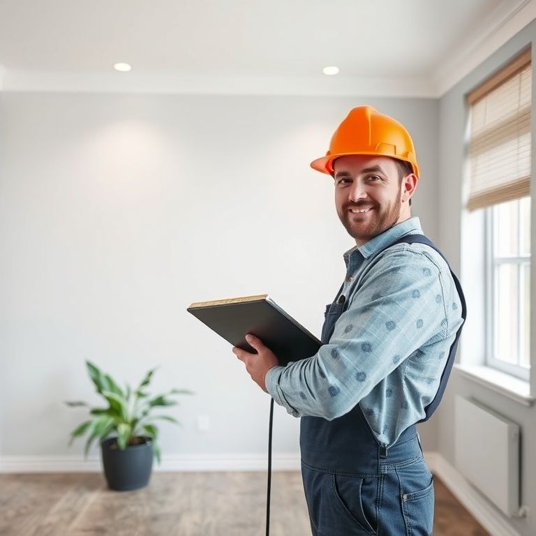 Professional, modern painting service in Perth, showcasing quality tools and materials, set against a clean, neutral backdrop, ideal for a featured image.