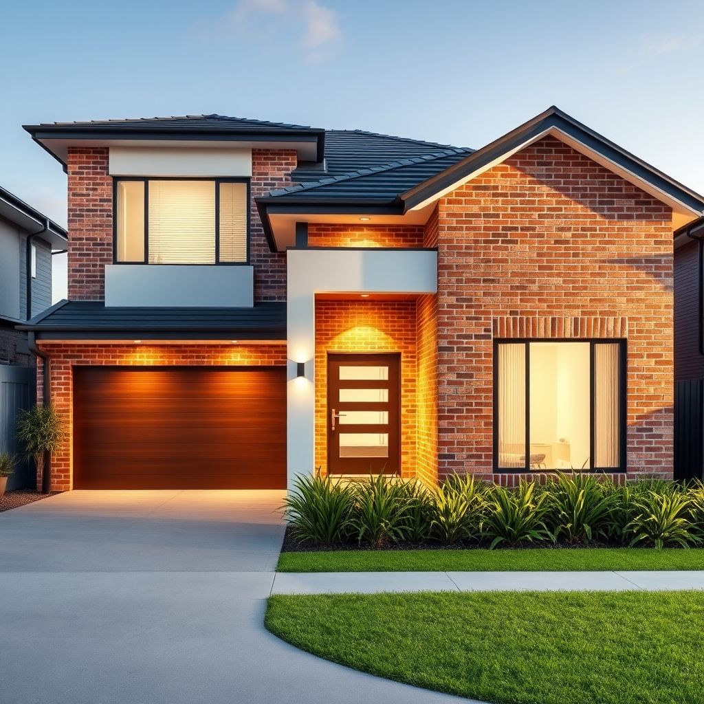 Clean, modern home with a freshly painted white brick exterior, showcasing professional paint solutions.