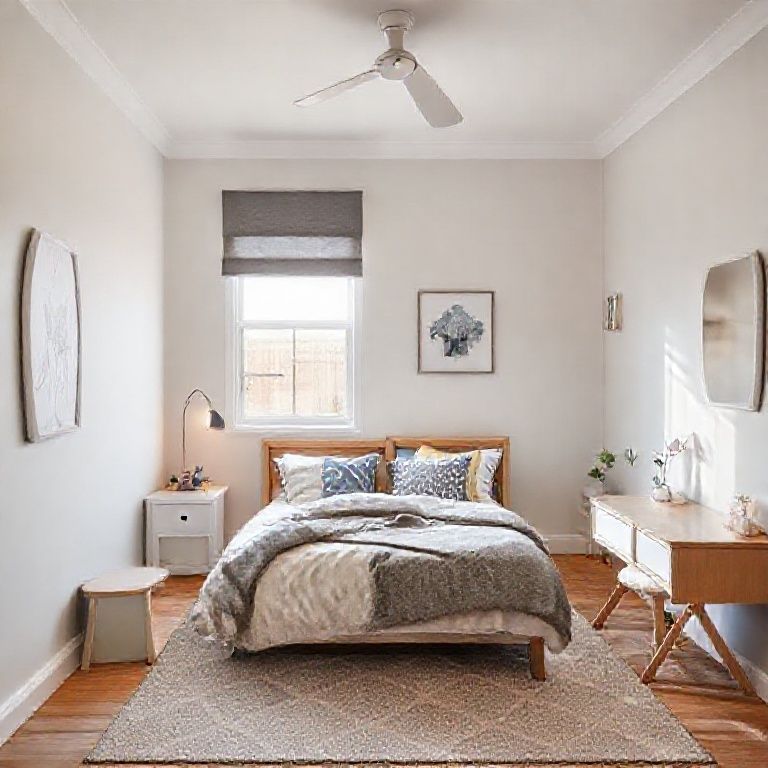 Modern, clean one-bedroom granny flat in Perth, expertly painted with a child-friendly palette, showcasing a professional, sleek design, ideal for featured images with a 16:9 aspect ratio.