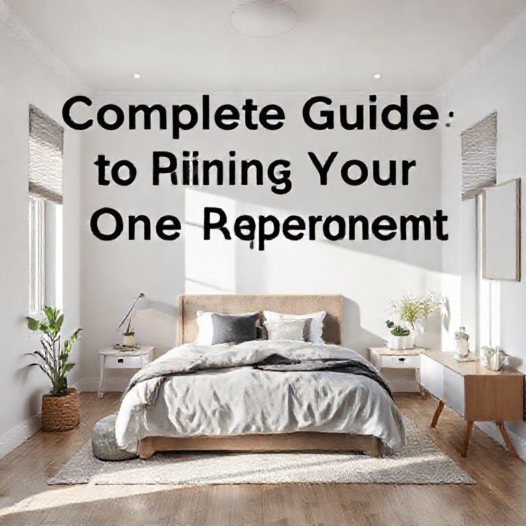 Modern, budget-friendly one-bedroom apartment painting guide, showcasing clean, professional, and high-quality photorealistic 16:9 image in a sleek, contemporary style