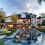 Six-bedroom modern waterfront home in Perth, showcasing professional, clean, and contemporary paint job, ideal for real estate listings.