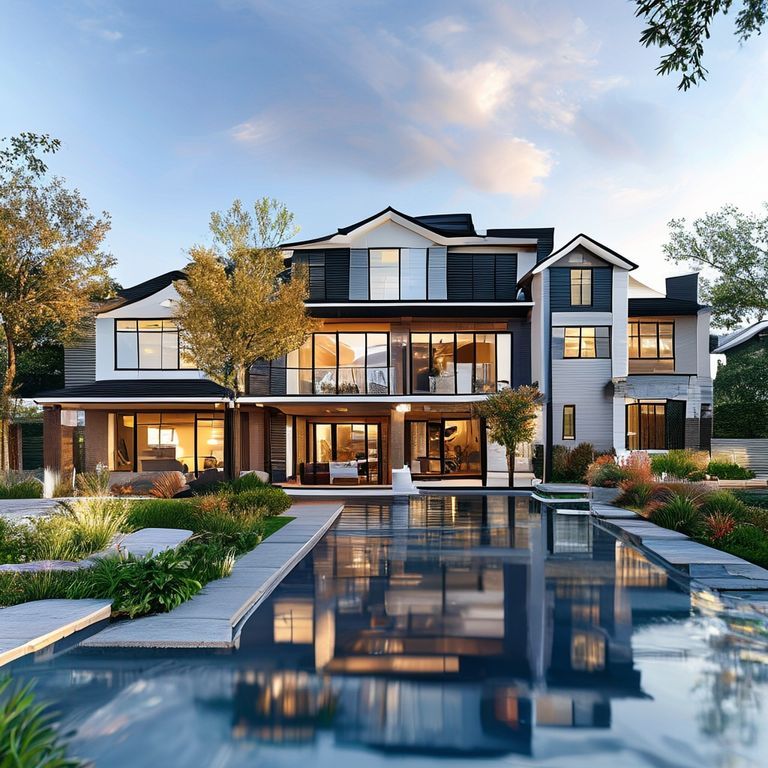 Six-bedroom modern waterfront home in Perth, showcasing professional, clean, and contemporary paint job, ideal for real estate listings.