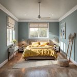 Modern Four-Bedroom Family Home in Perth, expertly painted in sleek, contemporary hues, showcasing a clean, professional design, ideal for a featured image in a 16:9 aspect ratio.