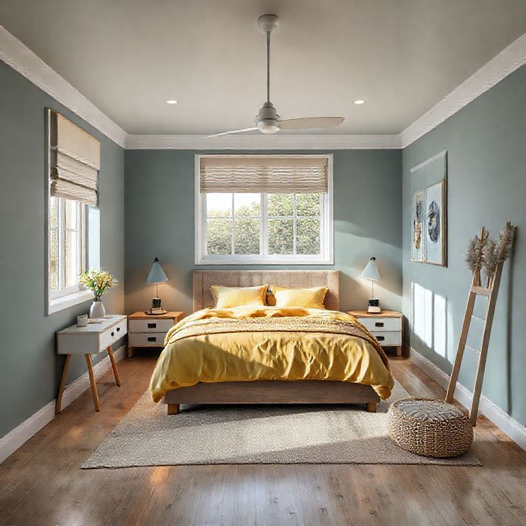 Modern Four-Bedroom Family Home in Perth, expertly painted in sleek, contemporary hues, showcasing a clean, professional design, ideal for a featured image in a 16:9 aspect ratio.