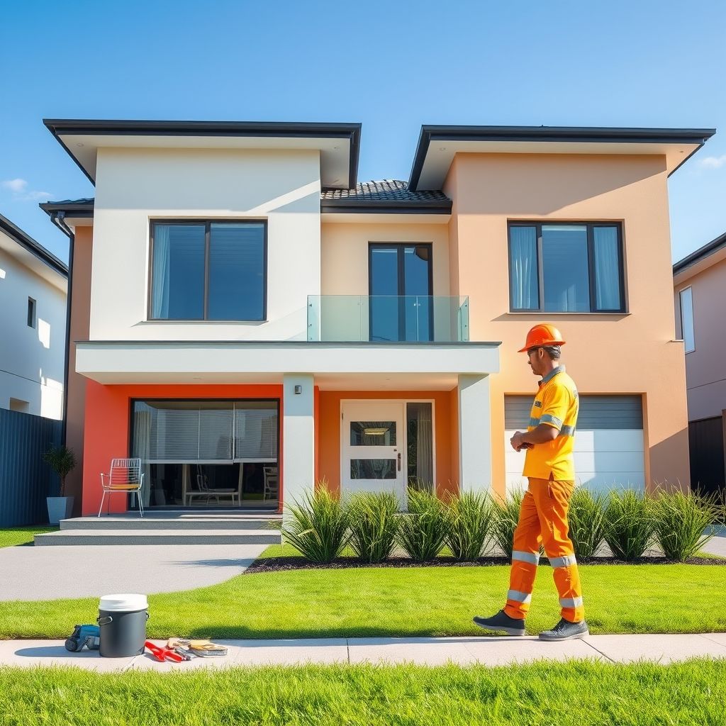 A pristine 5-bedroom home with a modern, crisp white paint job.