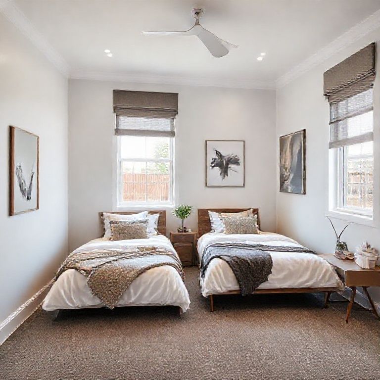 Modern, two-bedroom investment property in Perth, showcasing clean lines, high-quality finishes, and a sleek, professional aesthetic, ideal for 16:9 aspect ratio featured images.