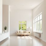 Freshly painted room with modern windows, cost-effective home update.