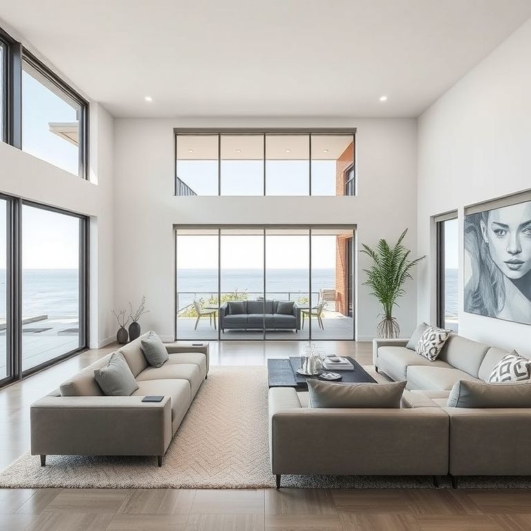 Modern, spacious Six-Bedroom Waterfront Home in Perth. Clean, professional styling, showcasing a fresh, neutral palette for tenant changeover. Ideal for rental property painters.